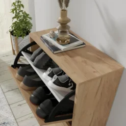 Schoenenkast ADA craft goud – kantelbaar, 60x28x81 cm
