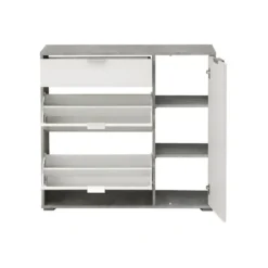Schoenenkast ARIETTA - 102 cmx33 cmx95 cm - Grijs Wit Hout paneel