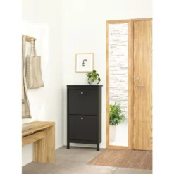 Schoenenkast Madeira - zwart - 102,9x53,8x24,6 cm
