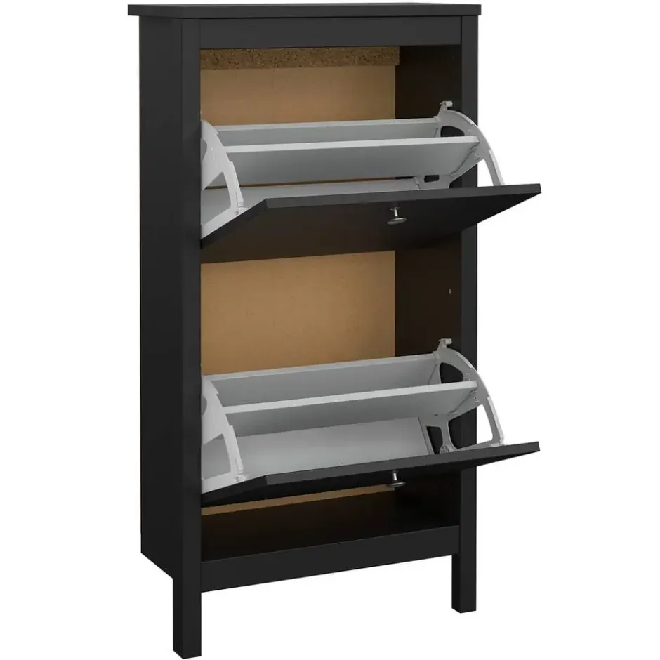 Schoenenkast Madeira - zwart - 102,9x53,8x24,6 cm