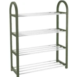 Schoenenrek/schoenenstandaard - 4-laags - grijs - 50 x 19 x 65 cm