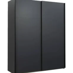 Schuifdeurkast Bergamo - antraciet - 221x178,5x66,6 cm