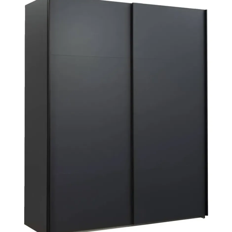 Schuifdeurkast Bergamo - antraciet - 221x178,5x66,6 cm