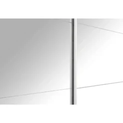 Schuifdeurkast Bergamo met spiegeldeuren - wit - 221x178,5x66,6 cm