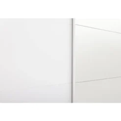 Schuifdeurkast Bergamo - wit/spiegel - 221x178,5x66,6 cm