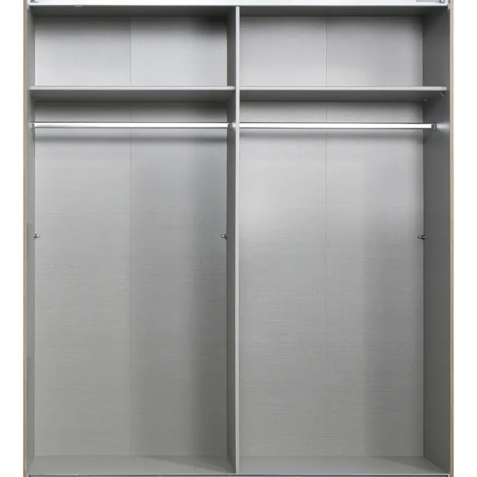 Schuifdeurkast Dex - eikenkleur - 198x180x64 cm