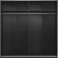 Schuifdeurkast Genua - antraciet/greige - 204x200x60 cm