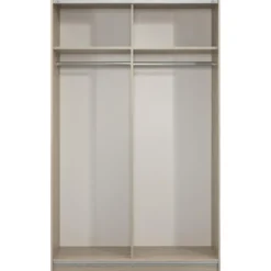 Schuifdeurkast Genua - eiken/greige - 204x122x60 cm