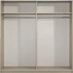 Schuifdeurkast Genua - eiken/greige - 204x200x60 cm