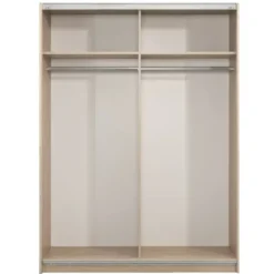 Schuifdeurkast Genua - eikenkleur - 204x122x60 cm