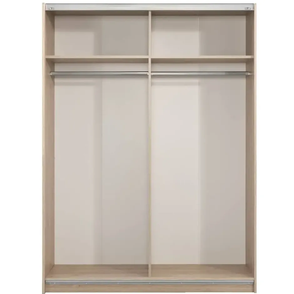 Schuifdeurkast Genua - eikenkleur - 204x122x60 cm