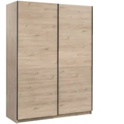 Schuifdeurkast Genua - eikenkleur - 204x122x60 cm