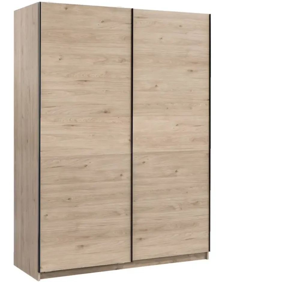 Schuifdeurkast Genua - eikenkleur - 204x122x60 cm