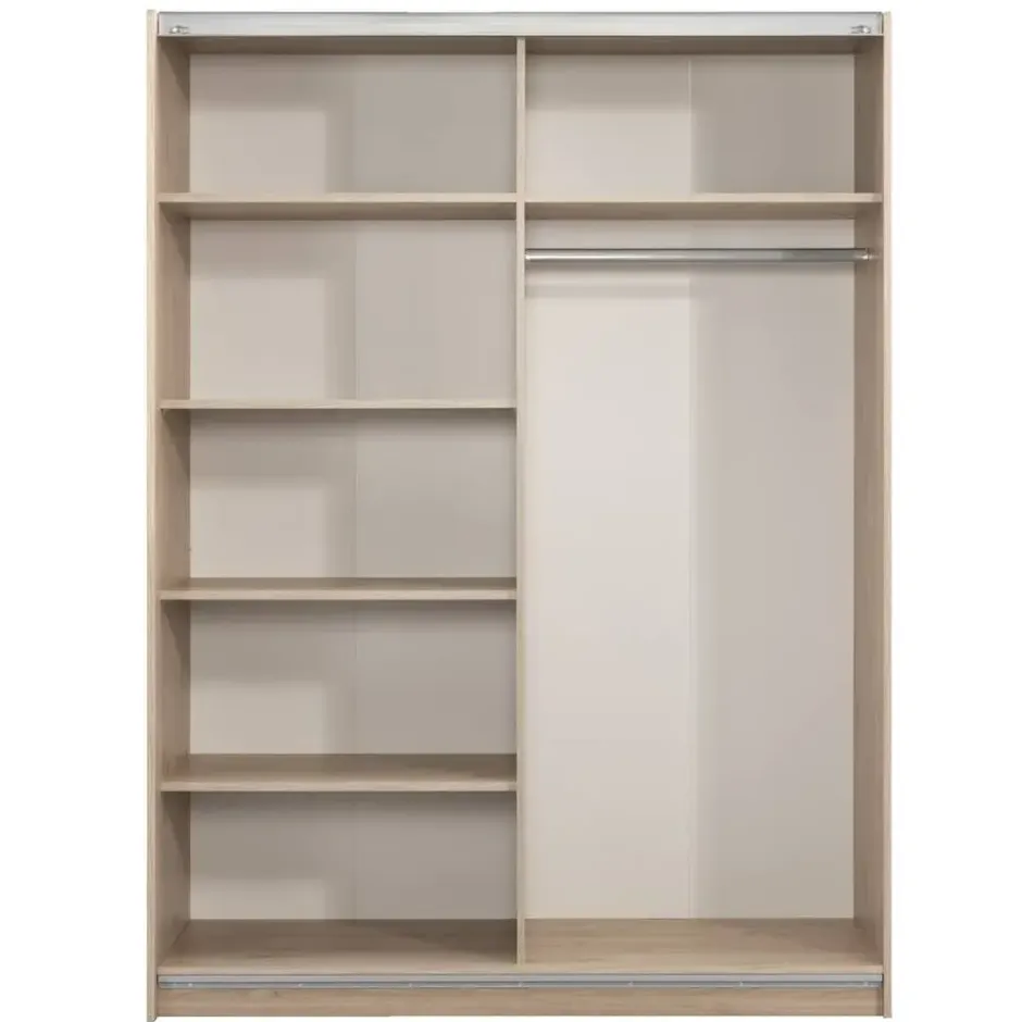 Schuifdeurkast Genua - eikenkleur - 204x122x60 cm