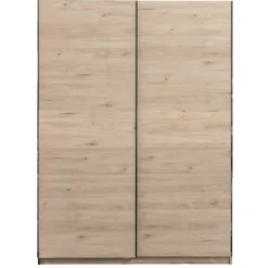 Schuifdeurkast Genua - eikenkleur - 204x122x60 cm