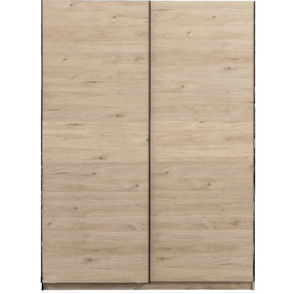 Schuifdeurkast Genua - eikenkleur - 204x122x60 cm