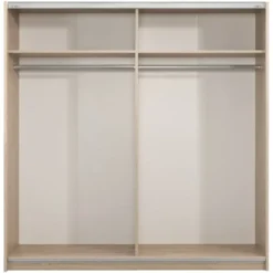 Schuifdeurkast Genua - eikenkleur - 204x200x60 cm