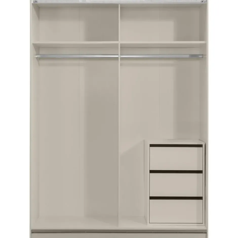 Schuifdeurkast Genua - greige - 204x150x60 cm