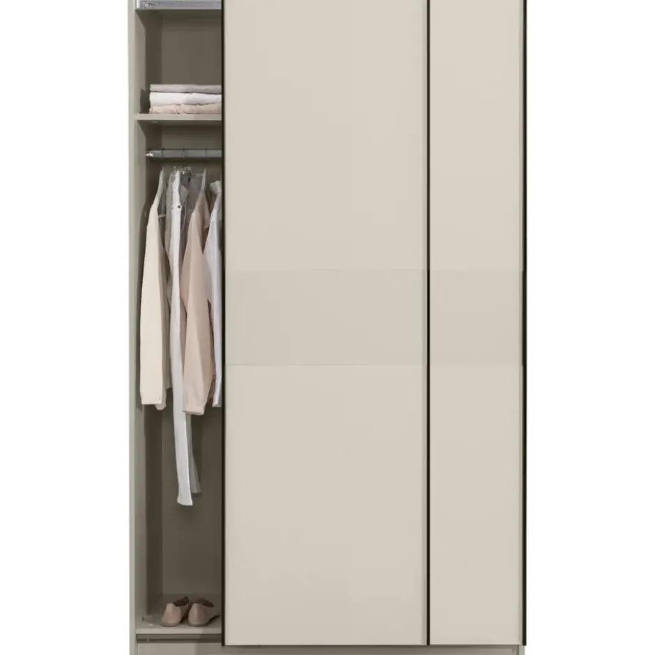 Schuifdeurkast Genua - greige - 204x122x60 cm