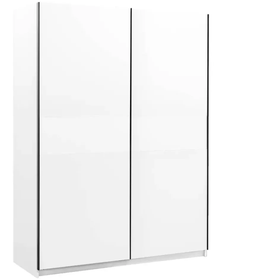 Schuifdeurkast Genua - wit - 204x150x60 cm