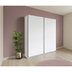 Schuifdeurkast Genua - wit - 204x200x60 cm