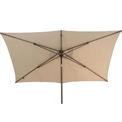 4 Seasons Azzurro stokparasol 200x300 cm beach solefin - Wenge frame
