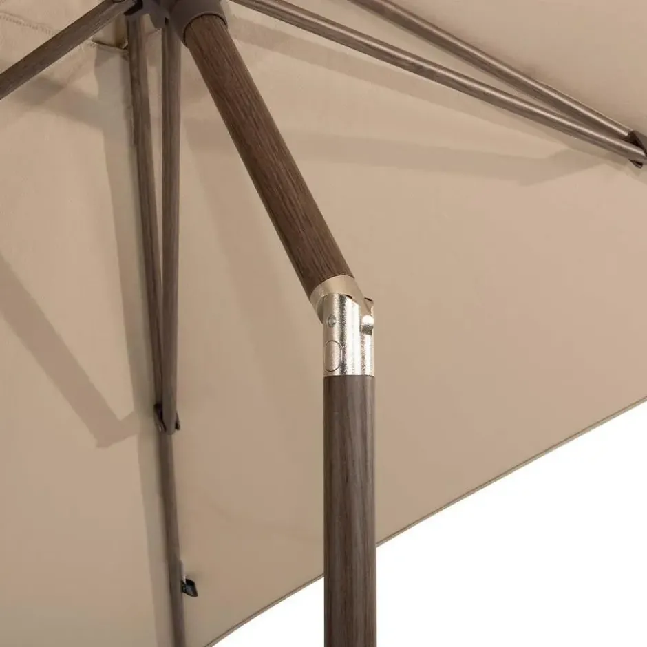 4 Seasons Azzurro stokparasol 200x300 cm beach solefin - Wenge frame