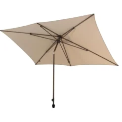 4 Seasons Azzurro stokparasol 200x300 cm beach solefin - Wenge frame