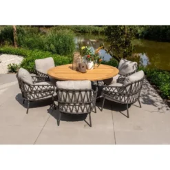 4 Seasons Calpi lage lounge dining stoel - antraciet