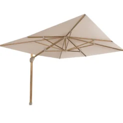 4 Seasons Hacienda zweefparasol 300x400 cm woodlook - doek sand