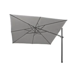 4-Seasons zweefparasol Siesta Premium 300 x 300 - Charcoal met voet en hoes