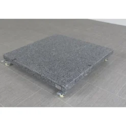4-Seasons zweefparasol Siesta Premium 300 x 300 - Charcoal met voet en hoes