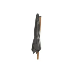 4-Seasons zweefparasol Siesta Premium 3x3 m. - woodlook/charcoal + voet en hoes