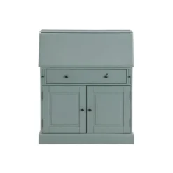 Secretaire bureau CLEORE - 93 cmx40 cmx110.8 cm - Amandelgroen Hout paneel Hout