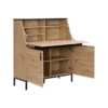 Secretaire bureau MALEDA - 100 cmx40 cmx115 cm - Natuurlijk licht Hout paneel