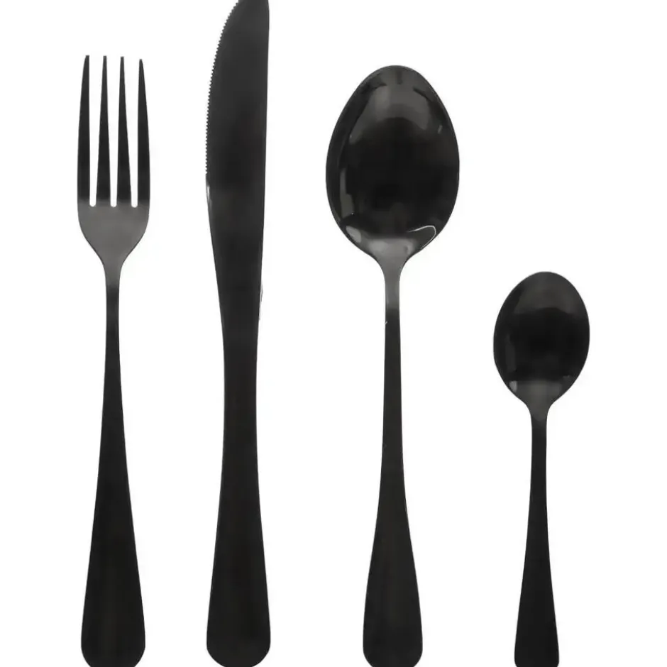 Secret de Gourmet Bestekset Shadow - 16-delig - RVS - zwart