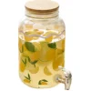 Secret de Gourmet Drankdispenser met kraantje - 4L - geel - glas