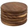 Secret de Gourmet onderzetters - 6x - Acaciahout - D10 cm