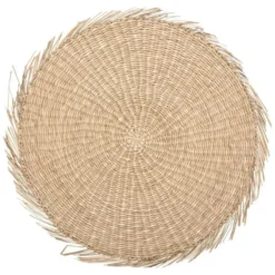 Secret de Gourmet Placemat - raffia naturel - rond - 38 cm