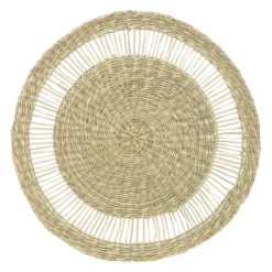 Secret de Gourmet Placemat - zeegras naturel - rond - 38 cm