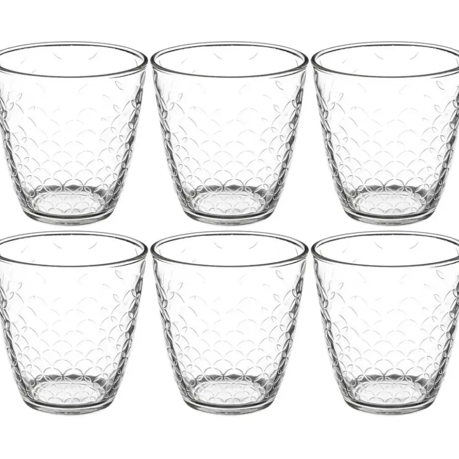 Secret de Gourmet waterglazen Rome - 6x - 250 ml - deco glas