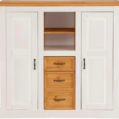 Selma - Dressoir met 2 deuren en 3 laden in wit gebeitst grenen
