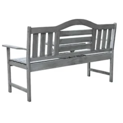 SenS-Line Nevada tuinbank met uitklapbaar tafeltje - Grijs - 150 cm - Meranti h