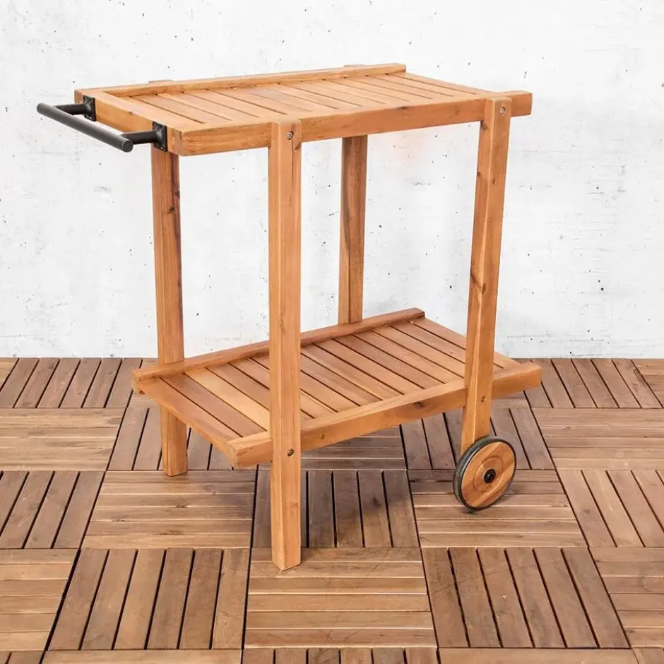 Sens-Line - Toby Tuin Trolley - 76x50x77 - Acaciahout