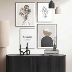 Set poster met lijst - Abstracte stijl