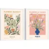 Set poster met lijst - Bloemen