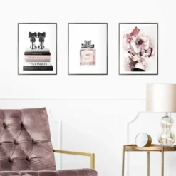 Set poster met lijst - Parijse Elegantie