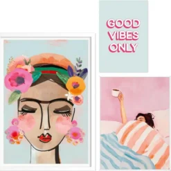 Set poster met lijst - Pastel sfeer