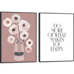 Set poster met lijst - Positieve Bloei