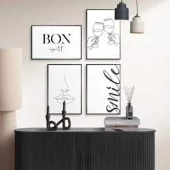 Set poster met lijst - Proost